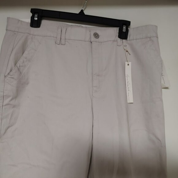 New Gloria Vanderbilt Khaki Pebblestone Violet Slim Capri Size Women's 16 - Picture 2 of 4